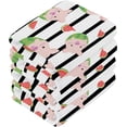 thumbnail image 3 of Pig Watermelon Stripes Washcloth 12x12in Set, 6 Pack Absorbent Cotton Towel Square Kitchen Dishes Towels, Soft Cleaning Face Hand Towel Fast Drying Wash cloth, 3 of 7