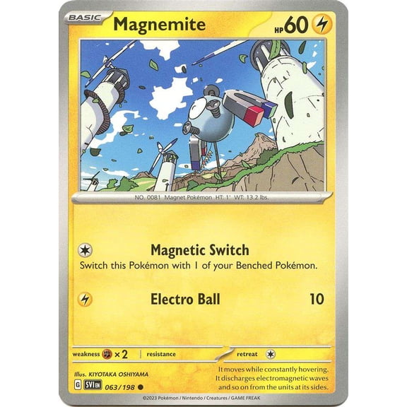 Pokemon Scarlet & Violet Base Set Common Magnemite #63