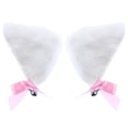 thumbnail image 1 of Miangastore Furry Hair Hoop White Imitation Rabbit Hair 1 Pair 3.5x3.1x1.6in, 1 of 8