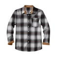 thumbnail image 3 of Chiccall Flannel Shirts for Men Vinatge Casual Plaid Colorblock Long Sleeve Lapel Button Down Shirts with Breasted Pocket, 3 of 5