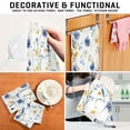 thumbnail image 7 of Multi-Purpose Kitchen Towels 28x18 Inch Dishcloths with Hanging Loop Decorative and Practical Towels for Kitchen, Dining Blue and Yellow Wildflowers, 7 of 7