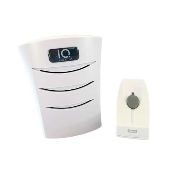 Battery Powered Wireless Portable Door Bell Chime Kit, 4 Chime Tones, 4 Volume Levels, 1 Button White
