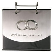 Malden International Designs Interlocking Wedding Rings Metal 4x6 Flip Album