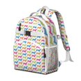 thumbnail image 2 of Colorful Funny Dachshund Backpack for School,Cute School Bag,Schoolbag with Adjustable Shoulder Straps & Padded Back,15.25"x11.5"x5.25", 2 of 6