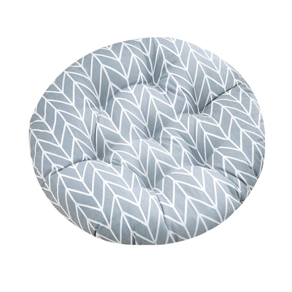 LAMIRO Round Chair Cushions Outdoor Seating Cushions,Waterproof Memory Foam Gray