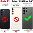 thumbnail image 3 of Compatible for Galaxy S23 Ultra Case 6.8", Curly Wave Design Transparent Shiny Case Cute Clear Transparent Shockproof Bumper Protection Soft Phone Cover Case for Women Girls Men,Clear/Purple, 3 of 9