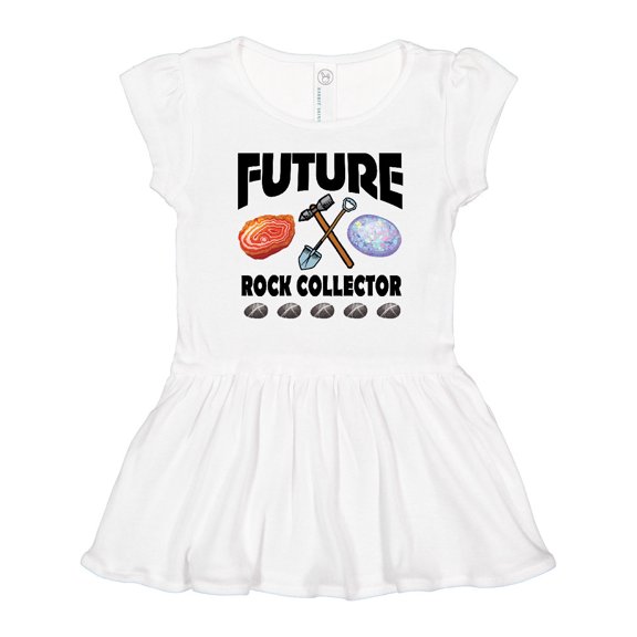 Inktastic Future Rock Collector Girls Toddler Dress
