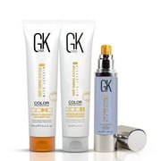 GK HAIR Global Keratin Moisturizing Shampoo and Conditioner Sets (3.4 Oz/100ml) with Leave In Cashmere Smoothing Styling Cream (1.69 Fl Oz/50ml) for Color Treated Dry Damaged Frizzy Hair