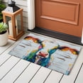 thumbnail image 5 of 2x3 Washable Entryway Rug, Country Oil Painting Non-Slip Area Rug for Front Door Kitchen Bathroom, Vintage Colored Cow Wood Texture Indoor Floor Mat for Home Decor, 5 of 9