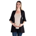 thumbnail image 3 of Maternity Open Front Elbow Sleeve Cardigan, 3 of 8