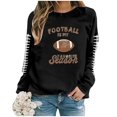 thumbnail image 4 of Women Game Day Sweatshirts Novelty Football Printed Long Sleeve Crew Neck Tops 2025 Fall Fashion Casual Classic Fit Blouses, 4 of 4