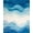 Blue Multi, Pattern 1, variant on ODIKA Ombre Wave Abstract Gradient Diagonal Ripple Flowing Stripe Bands for Home Office, Gaming Room, Under Desk, Non-Slip Chair-Friendly