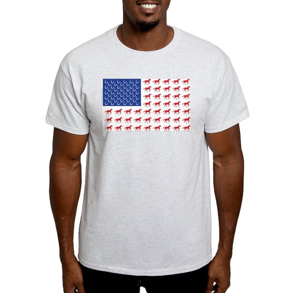 CafePress - Patriotic Horses USA Light T Shirt - Men's Classic Graphic T-Shirt