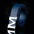 thumbnail image 2 of Leather Mens Belts Removable Letter M Plate Buckle Waist Belt 1.29", 2 of 7