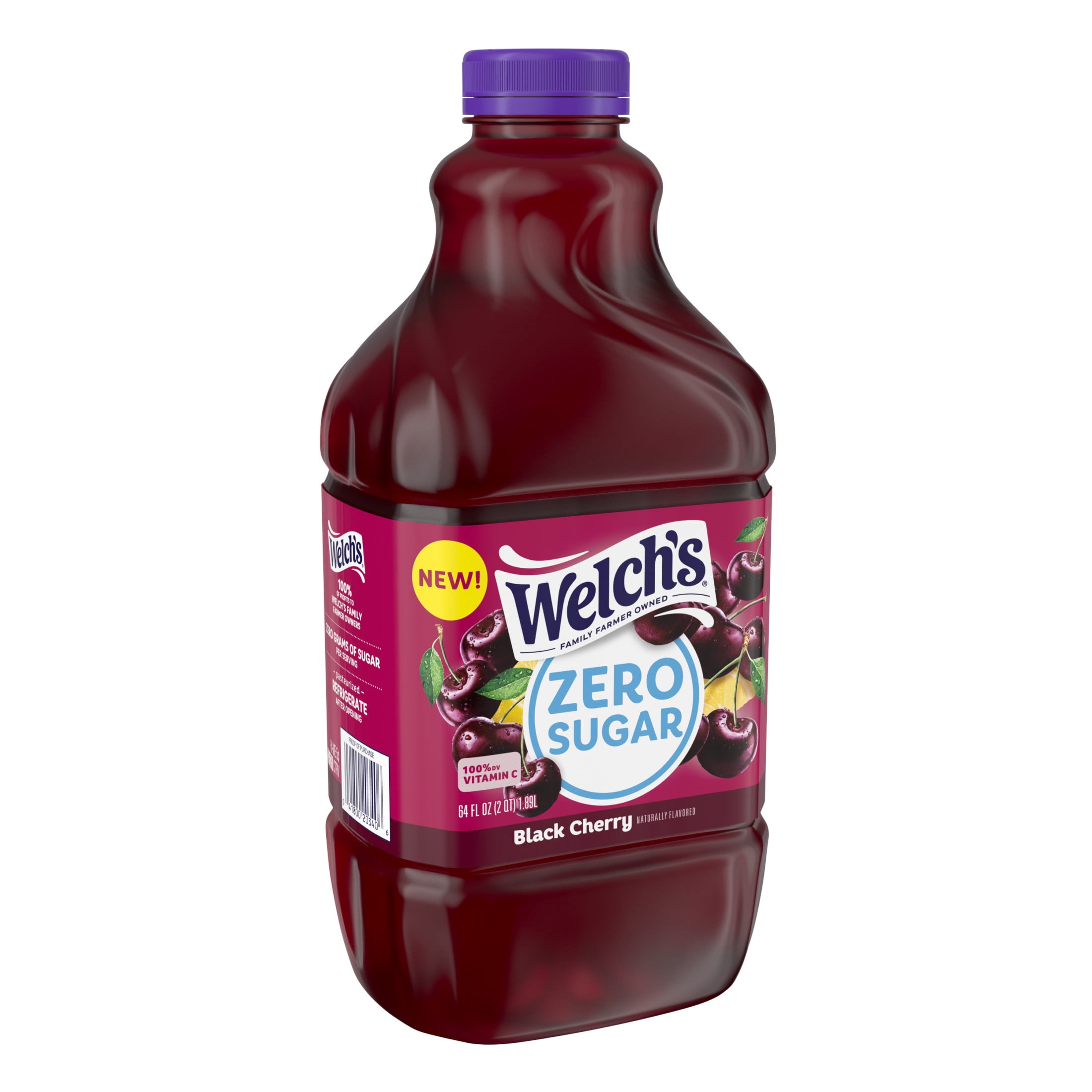 Welch's Black Cherry Zero Sugar Drink, 64 fl oz Bottle