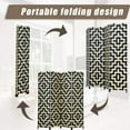 thumbnail image 6 of 4-Panel Room Dividers and Folding Privacy Screens Partition Walls Wooden Portable Freestanding Privacy Wall Divider, Diamond, 6 of 7
