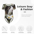 thumbnail image 4 of Honeii T-shirt Mode à Manches Courtes Col Rond Imprimé Cochon d'Inde pour Femmes - Grand, 4 of 7