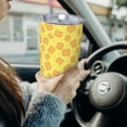 thumbnail image 6 of Balery Toast Pattern 20oz Insulated Car Cup with Dual Drink Lids, Stainless Steel Travel Mug Eco-Friendly and Leak-Proof-Without Straw, 6 of 8