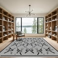 thumbnail image 2 of ODIKA 8'x10' Machine Washable Non-Slip Area Rug, Geometric Gray High Traffic Rug, Gray, 1060747, 2 of 7