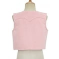 thumbnail image 6 of Manyakai Kids Cowboy Cowgirl Costume Vest Halloween Carnival Sleeveless Open Front Tassel Waistcoat Pink 14, 6 of 7