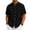 BE31_Black, variant on Men's Short Sleeve Shirt Casual Solid Color Mandarin Collar Button Down Shirt Summer Beach Vacation Loose Fit Tops Gray M