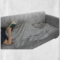 thumbnail image 5 of Leaf Soft Flannel Fleece Throw Blanket, Thin Lines Art Sketch Autumnal Leaves Fall Season Forest Foliage Print Repetitive, Cozy Plush for Indoor and Outdoor Use, 50" x 60", Pale Grey, by Ambesonne, 5 of 5