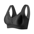 thumbnail image 2 of TARIENDY Womens Jelly Bra Wide Straps Full Coverage Tshirt Bra Wirefree Push Up Lace Bralette Comfortable Seamless Everyday Bras Black XXL, 2 of 7