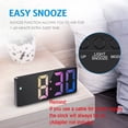 thumbnail image 4 of AMIR Upgraded Digital Alarm Clock, LED Clock for Bedroom, Electronic Desktop Clock with Temperature Display, Adjustable Brightness, Voice Control, 12/24H Display for Home, Office, Kids,(Colorful), 4 of 8