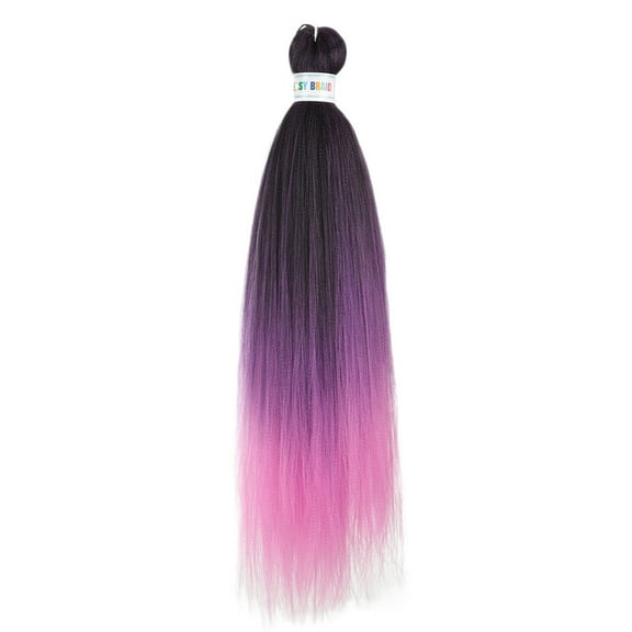 XmhyTop 3 Packs 3-Tone Ombre Pre-Stretched Braiding Hair, 26-Inch Synthetic Hair Extensions, Hot Water Setting for Crochet Braids, O