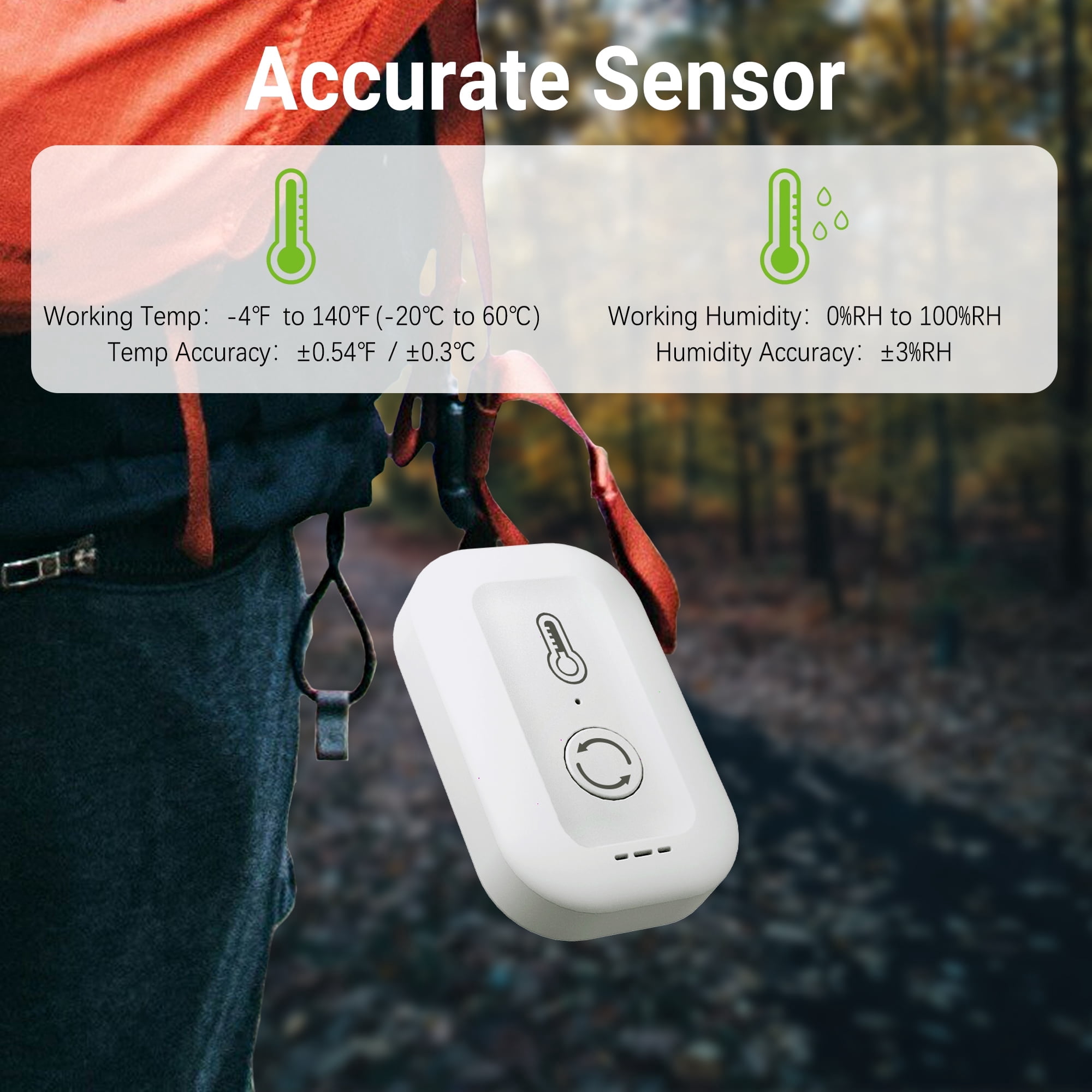 DAYBETTER WiFi Thermometer Hygrometer, Smart Humidity Temperature Sensor with App Remote Monitoring, Alerts and Data Storage for Nursery Greenhouse Cigar Cabinet Wine Cellar 2 Pack
