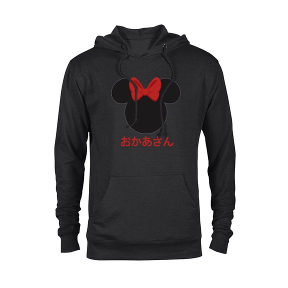 Disney Minnie Mouse Mother Japanese Red Bow Mother’s Day - Pullover Hoodie for Adults - Customized-Black