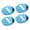 Blue, variant on 4 Pieces Car Door Lock Cover Metal Protection Accessory for