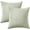 Burgundyreddark green and white, variant on Pack of 2 Corduroy 3D Striped Pillow Covers Soft Soild Cushion Cases, Decorative Square Throw Pillow Covers 18 x 18 Inch Pillowcases for Sofa Bedroom