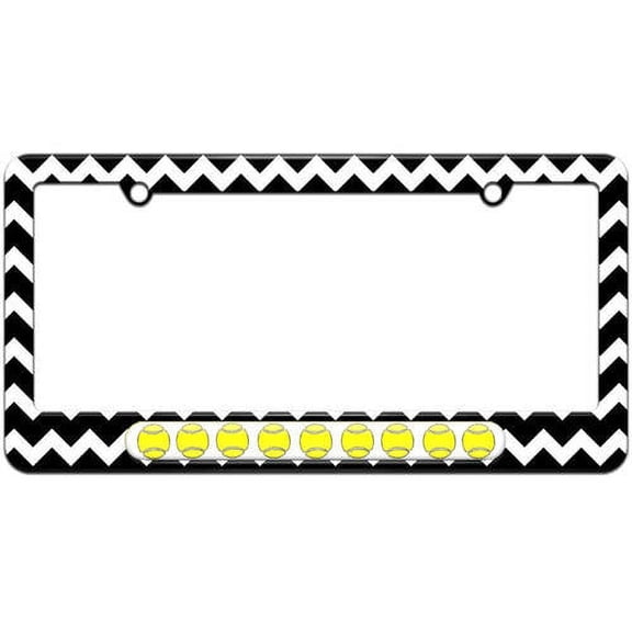 Tennis Balls, Yellow License Plate Tag Frame, Multiple Colors
