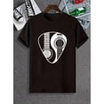 thumbnail image 2 of Camiseta de manga corta con estampado de guitarra creativa y moderna para hombre, camisetas informales, 2 of 7