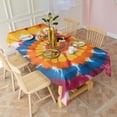 thumbnail image 3 of Colorful Rainbow Tie Dye Spiral Pattern Rectangle Tablecloth 60"x120",Waterproof Polyester Rectangle Table Cloth, Wipeable Spillproof Polyester Tablecloth for Dining, Camping, Indoor and Outdoor, 3 of 6