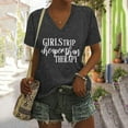 thumbnail image 2 of Womens Casual Fashion Printed V Neck Short Sleeve Pullover T Shirt, 2 of 2