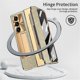 thumbnail image 4 of Foldable Phone Case with Stand, Leather PC Cover and Tempered Glass Screen Protector for Stylus-Compatible Devices, 4 of 5