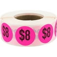 thumbnail image 3 of $1 Fluorescent Yellow Pricing Sale Circle Stickers, 0.75 Inches Round, 500 Labels on a Roll, 3 of 10