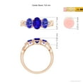 thumbnail image 4 of ANGARA Natural Oval Tanzanite Three Stone Criss-Cross Ring in 14K Rose Gold for Women (Size-7x5mm) | December Birthstone, Birthday, Anniversary, Jewelry Gift for Women | Natural Tanzanite Ring, 4 of 8