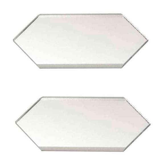 Mirredge Seam Plates, 3 in L, 1 1/2 in W, 1/8 in H, Mirror 32502