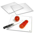 thumbnail image 2 of Tempered Glass Cutting Board â€“ Long Lasting Clear Glass â€“ Scratch Resistant, Heat Resistant, Shatter Resistant, Dishwasher Safe. (3 Square 10x10"), 2 of 3