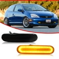 thumbnail image 3 of GTINTHEBOX Smoke Amber LED Front Bumper Side Marker Lights For 2002-2005 Honda Civic Si EP3 3DR, 3 of 12