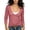 Pink(New&Hot), variant on ZHYouNo Boundaries Womens Deep V Neck Long Sleeve Tops.Casual Loose Lightweight Comfy Brethable Lounge Shirts,Purple,Size 2XL