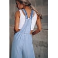 thumbnail image 6 of utcoco Women's Casual Loose Denim Overalls Adjustable Strap Wide Leg Bib Jean Overalls Jumpsuit with Pockets, 6 of 6