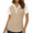 Multicolor2, variant on Women's Casual Henley Shirt Short Sleeve Color Block Button Up V-Neck Tee Tops for Summer