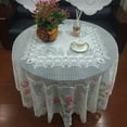 thumbnail image 4 of Beautiful Round Lace Tablecloth with Elegant Scalloped Bottom for Any Special Event Such as Wedding, Birthday Party, Baby Shower, Anniversary. Sits 6 to 8 People. (diameter 70 inches Round, White), 4 of 4