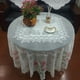 thumbnail image 4 of Xihbxyly Mantel de Encaje, Elegante Diseño Floral de Rosas, Estilo Rústico Vintage, Funda Decorativa para Mesa de Comedor, Restaurante, Hotel, Multiusos, Redondo de 180 Cm, Poliéster de Fácil Cuidado, 4 of 4