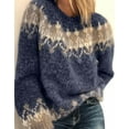 thumbnail image 3 of Sweaters for Women Vintage Ugly Fair Isle Casual Loose Crewneck Long Sleeve Warm Winter Fall Knitted Pullover Sweater Alsol Lamesa, 3 of 3