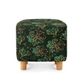 thumbnail image 2 of SCRAWLGOD St. Patrick's Day Four Leaf Clover Print Golden Green Stretch Ottoman Cover Slipcovers Square for Living Room Foot Stool Stretch Covers to Fit Ottoman Foot Rest, with Elastic Band, 2 of 7